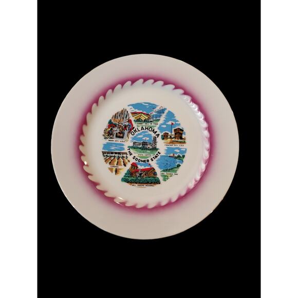 Oklahoma The Sooner State Collector's Souvenir Plate 10.25" - Picture 1 of 4